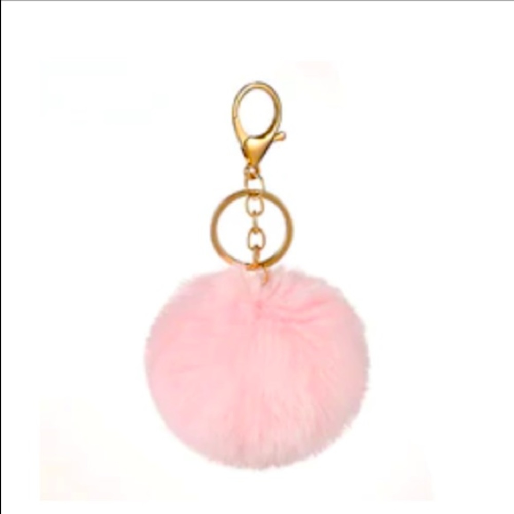 🆕Faux Rabbit 🐇 Fur Pom- Light Pink